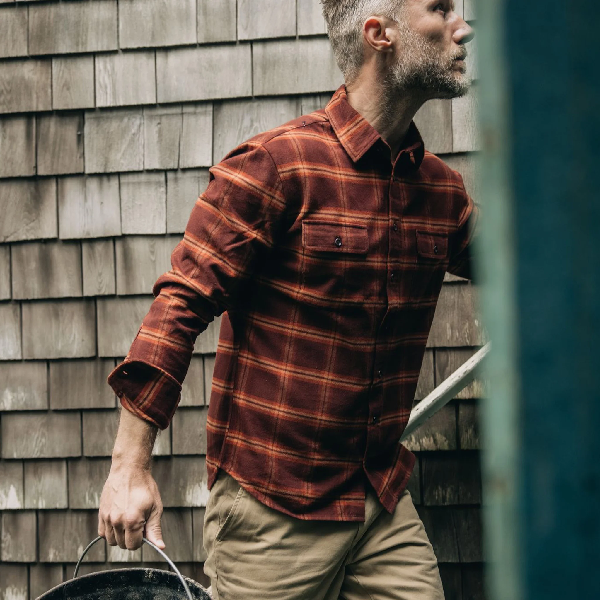 The Yosemite Shirt in Burnt Toffee Plaid - Image 4