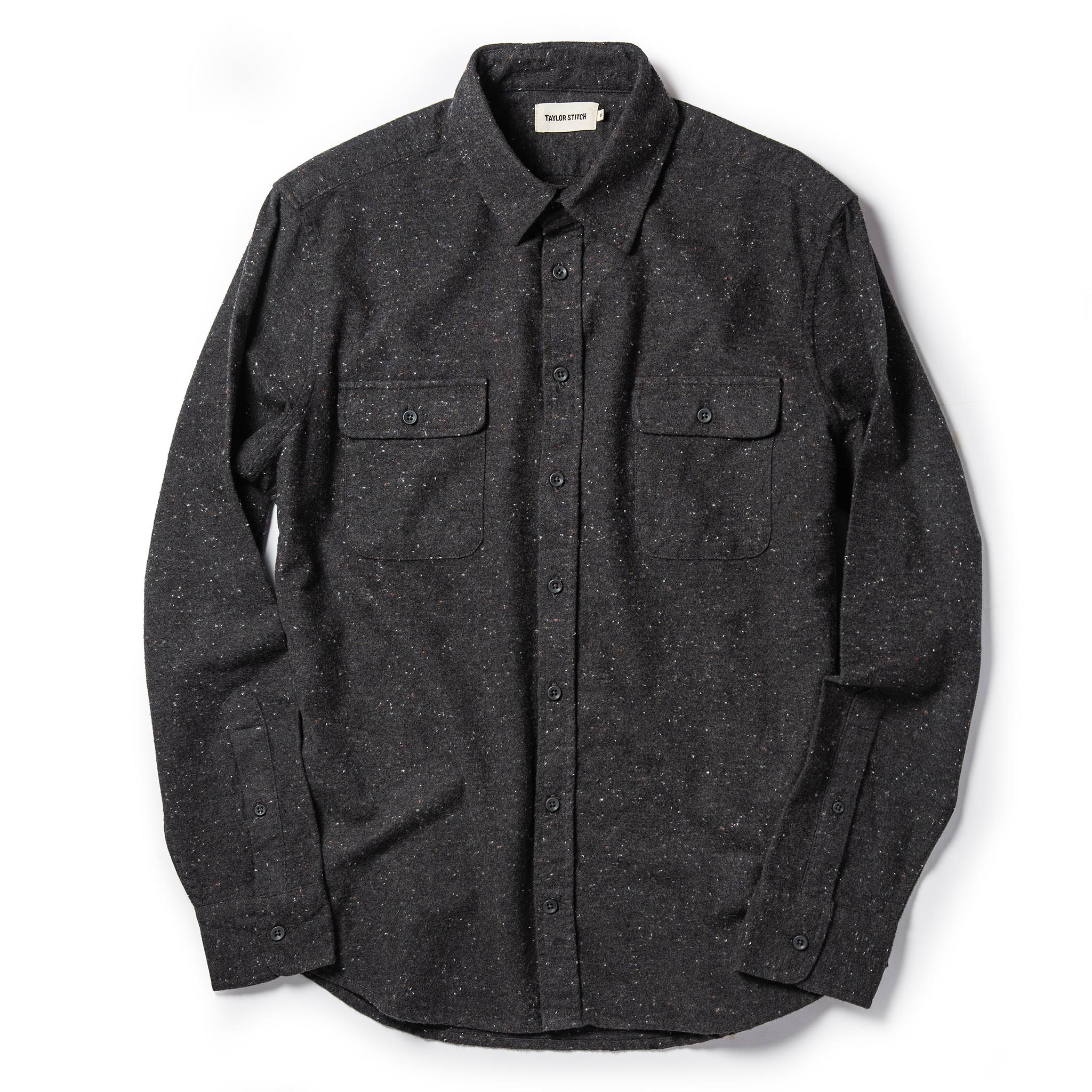 The Yosemite Shirt in Charcoal Donegal - Image 8