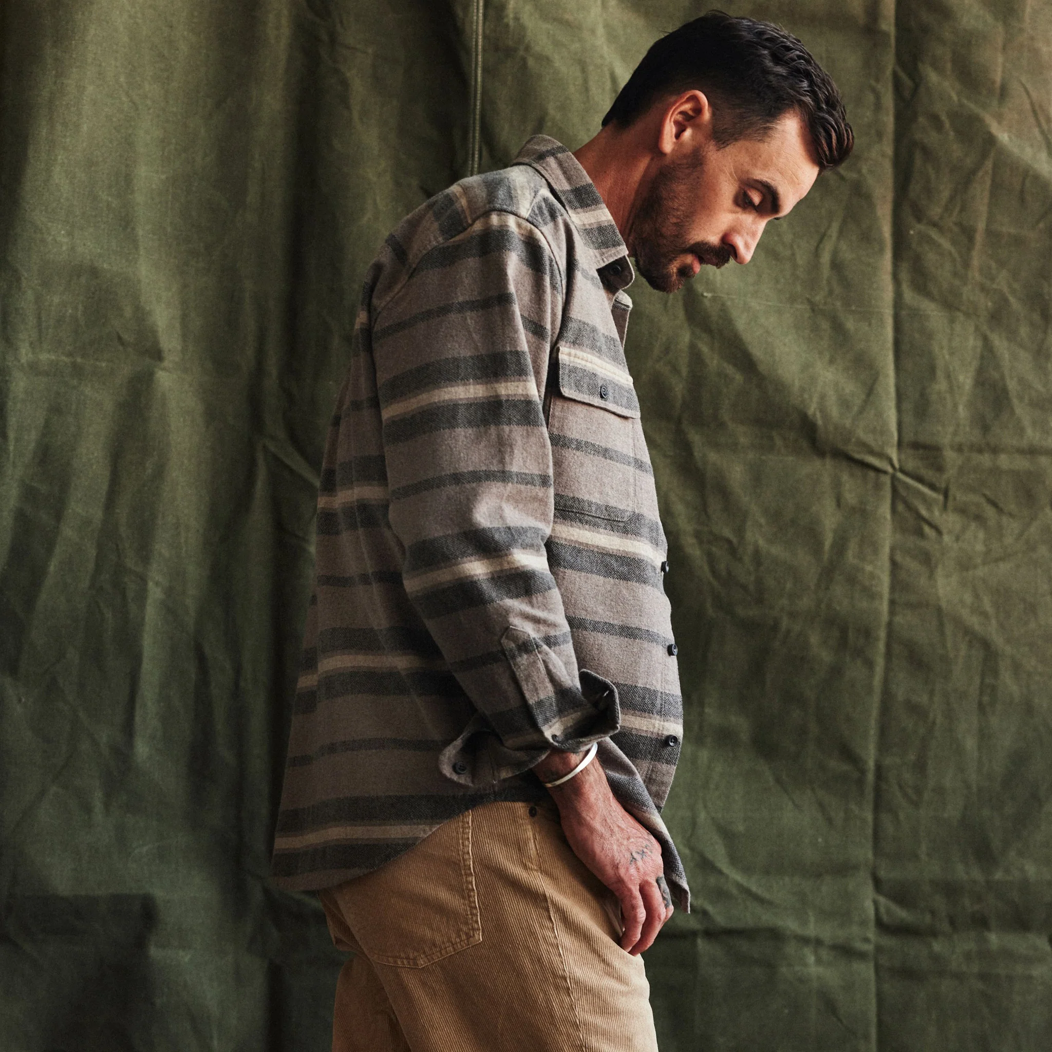The Yosemite Shirt in Graystone Heather Stripe - Image 4