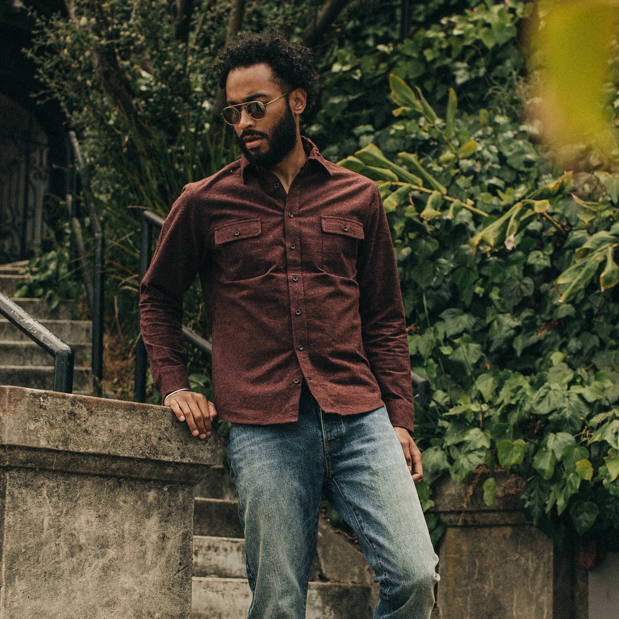 The Yosemite Shirt in Nutmeg Donegal - Image 2