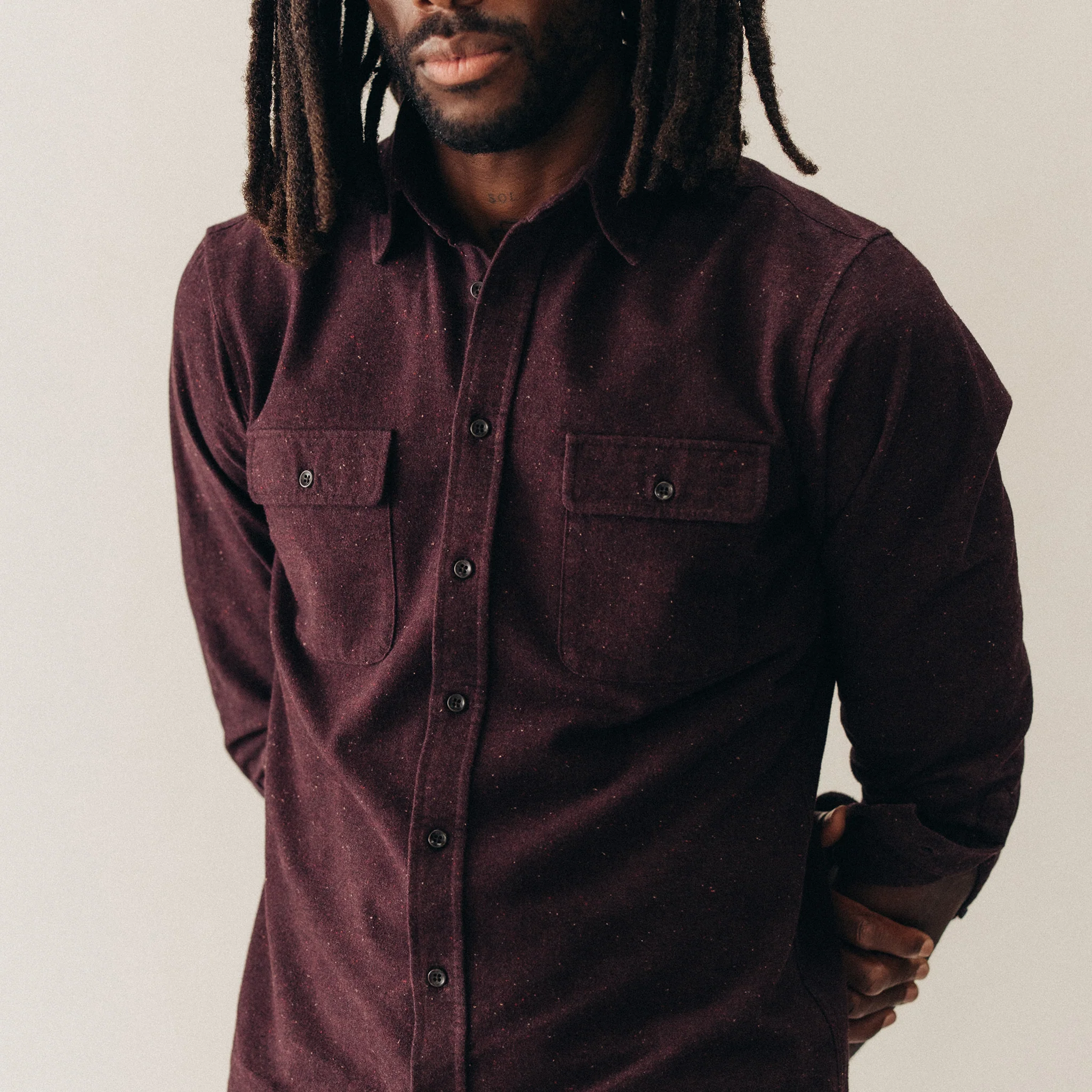 The Yosemite Shirt in Nutmeg Donegal - Image 3
