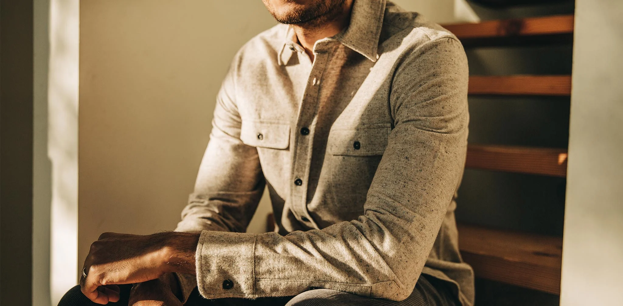 The Yosemite Shirt in Oat Donegal - Image 11