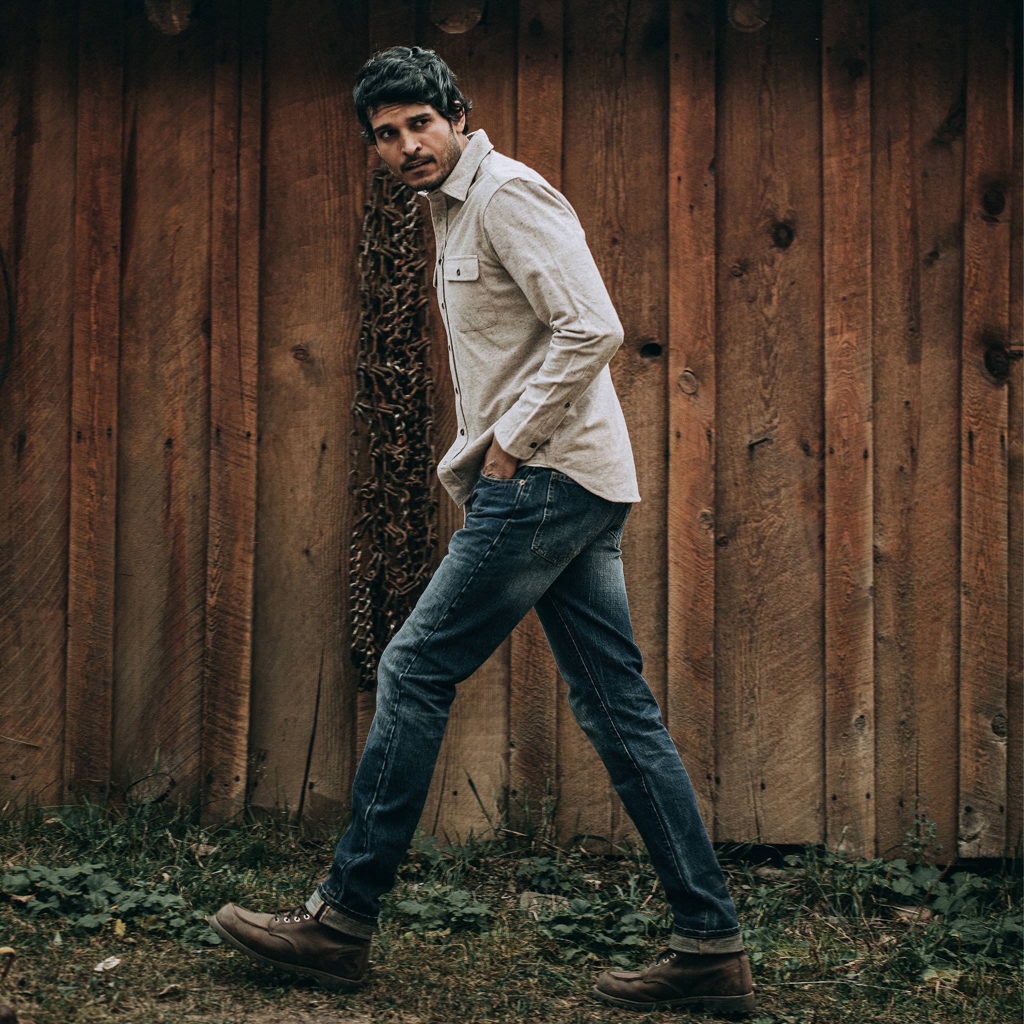 The Yosemite Shirt in Oat Donegal - Image 3
