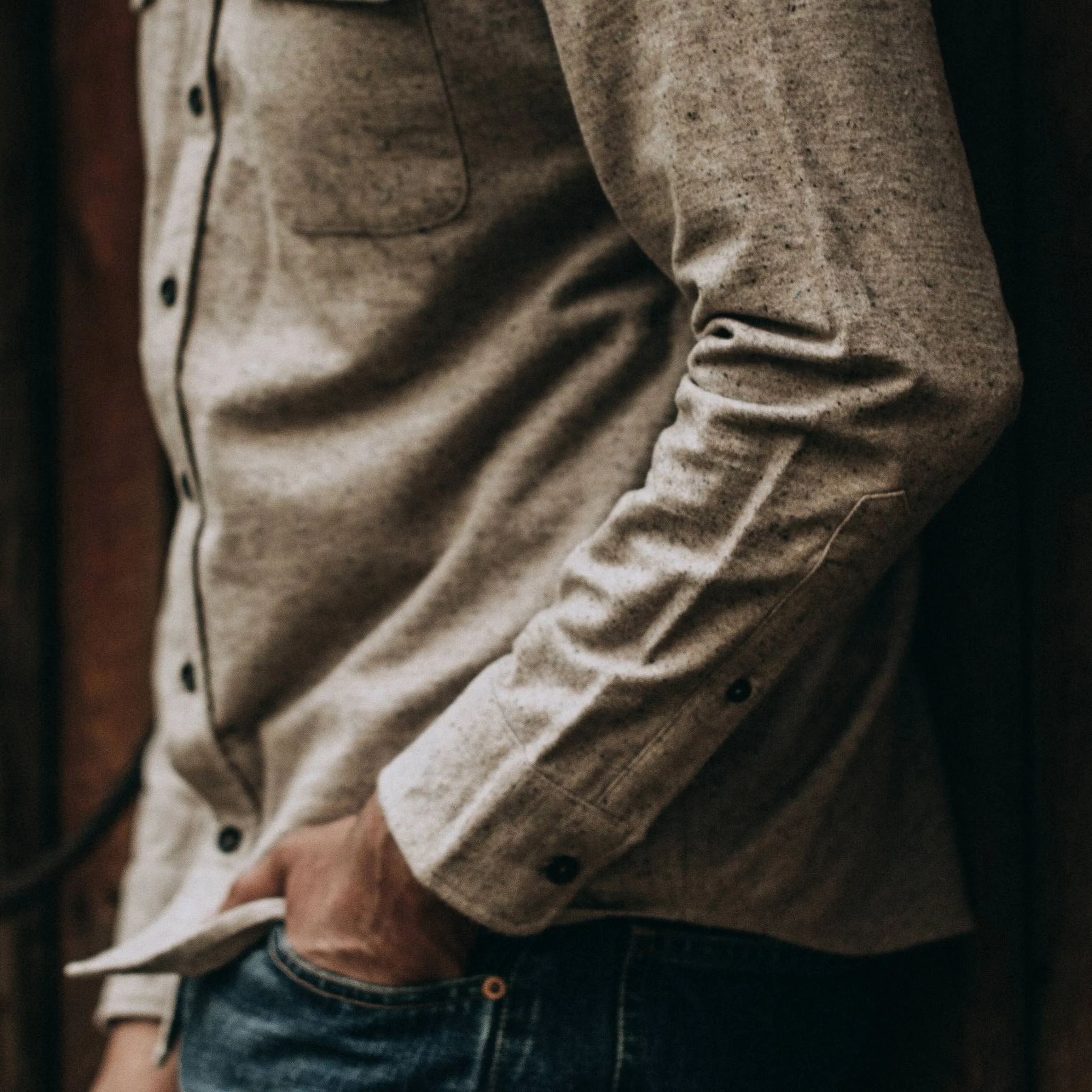 The Yosemite Shirt in Oat Donegal - Image 5